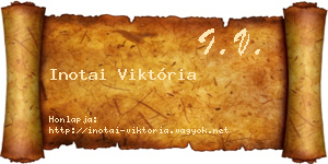 Inotai Viktória névjegykártya
